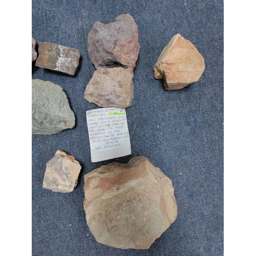 270 - A large collection of various stones and crystals. To include, Cornish granite, mottled quartz, eclo... 