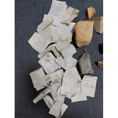 270 - A large collection of various stones and crystals. To include, Cornish granite, mottled quartz, eclo... 