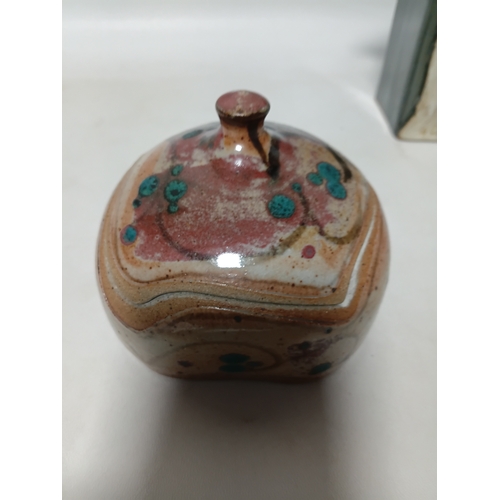 291 - A collection of 5 vintage ceramic items. To include, candle sticks, trinket boxes, a wall pocket and... 