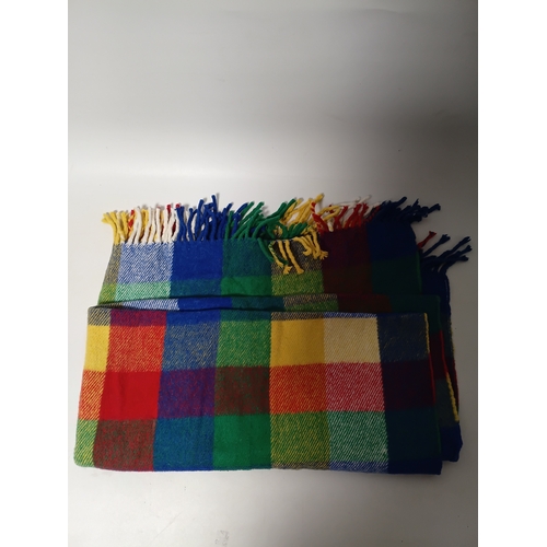 292 - A collection of 6 vintage blankets, all with different colours and patterns.