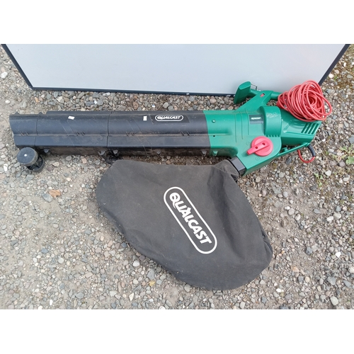 196 - A Qualcast electric leaf blower & vacuum. Working & PAT tested.