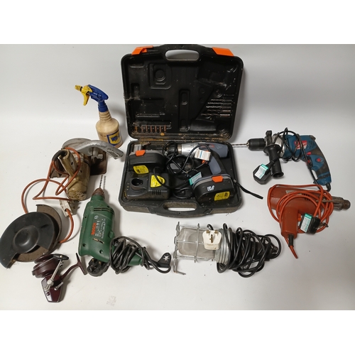 173 - A collection of 5 drills to include brands such as, bosch, black & decker, xtreme and more. Also inc... 