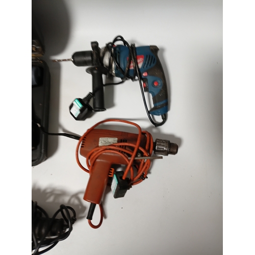 173 - A collection of 5 drills to include brands such as, bosch, black & decker, xtreme and more. Also inc... 
