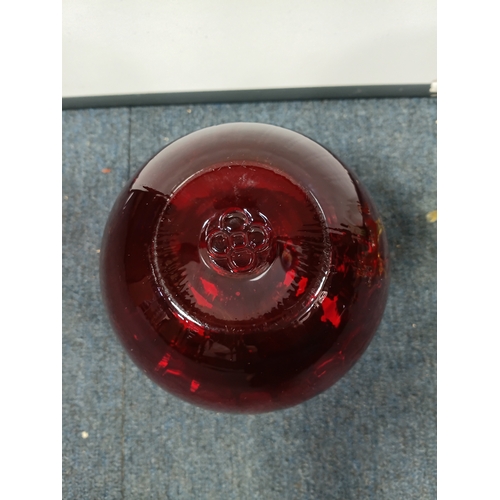 296 - A collection of glass items. To include, a hand blown vase, a Murano style vase and small glass figu... 