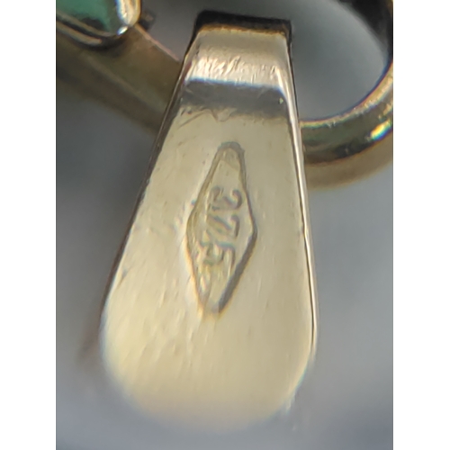 398 - A hallmarked 375 gold  figaro necklace, 12.93g and 19 inches long.