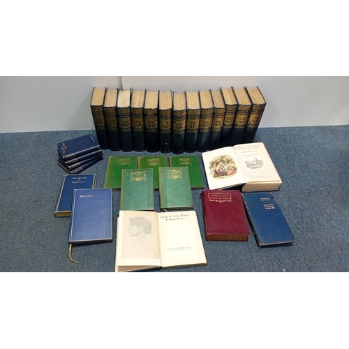 11 - A collection of cloth-bound literature, including a gilt-decorated Charles Dickens ‘London Edition’ ... 