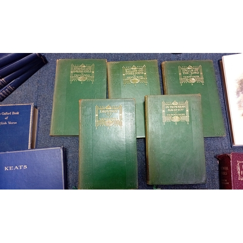 11 - A collection of cloth-bound literature, including a gilt-decorated Charles Dickens ‘London Edition’ ... 