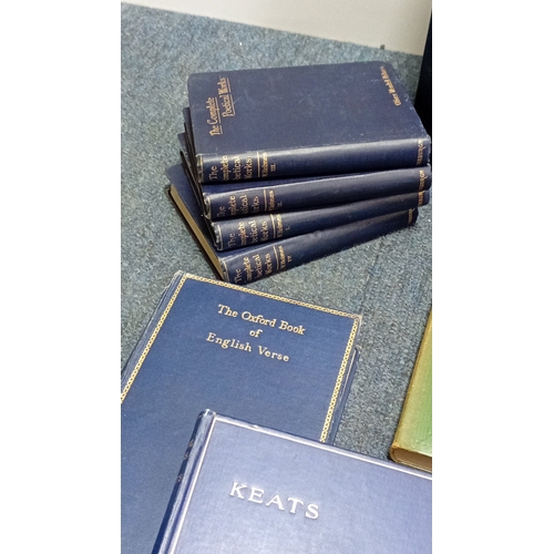 11 - A collection of cloth-bound literature, including a gilt-decorated Charles Dickens ‘London Edition’ ... 