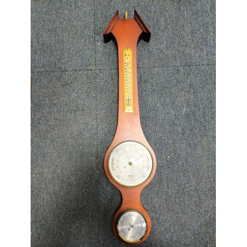 14 - A small group of domestic and smokers’ items comprising an FCC precision barometer/thermometer wall ... 