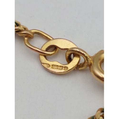 395 - A hallmarked 375 9ct gold locket on a hallmarked 375 9ct gold necklace. 7.12 grams.