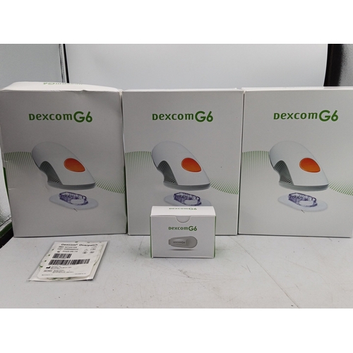 22 - A quantity of Dexcom G6 continuous glucose monitoring supplies, comprising three boxed sensor kits, ... 