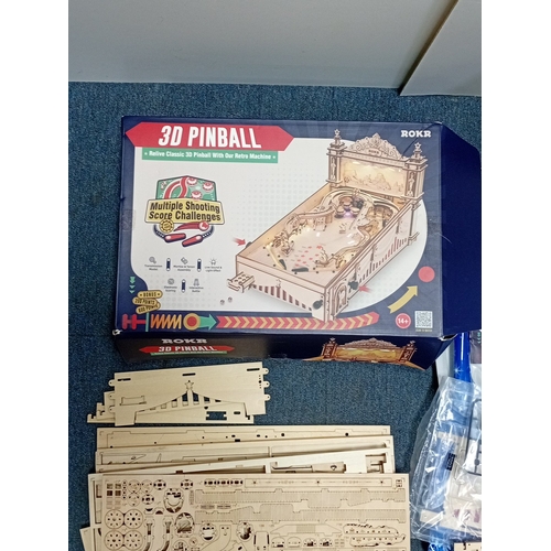 28 - ROKR “3D Pinball” wooden model kit, Circus-themed; comprising the original box, assembly booklet, la... 