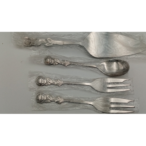45 - Viners ‘Country Garden’ stainless steel canteen of cutlery for six persons, in a fitted case, with f... 