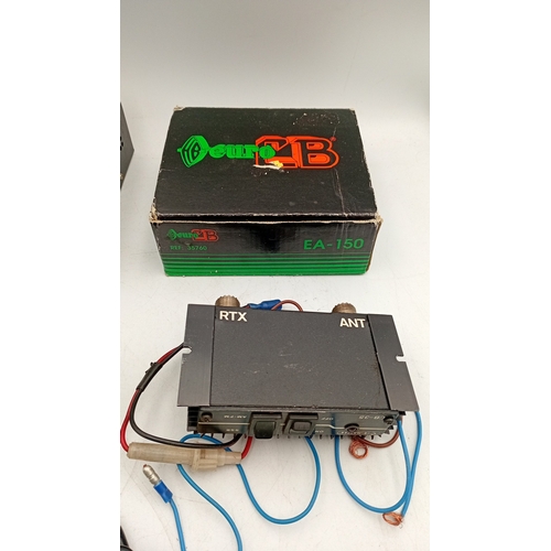 94 - EuroCB EA-150 CB radio linear amplifier with CB-Master CB-35 module, wired leads and a Cobra hand mi... 