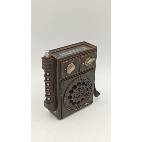 95 - Bush Sigma Four radio, made in Korea for Rank Radio International—band selector for MW, LW, VHF and ... 