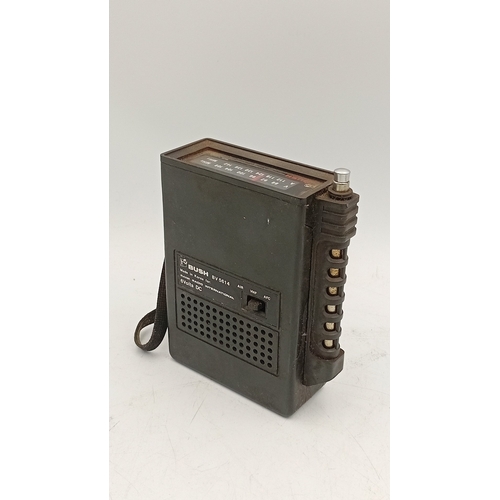 95 - Bush Sigma Four radio, made in Korea for Rank Radio International—band selector for MW, LW, VHF and ... 
