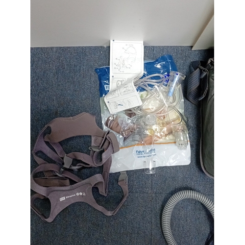 46 - Salter Labs AIRE Elite compressor nebuliser set (Ref 8353-1), with corrugated hose, power lead, asso... 