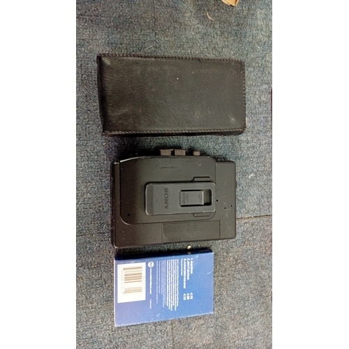 68 - A group of late 20th century personal audio equipment comprising an ALBA MW/FM clock radio with orig... 