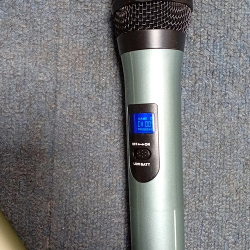 71 - KGM twin-channel UHF wireless microphone system, comprising four handheld transmitters with mesh hea... 