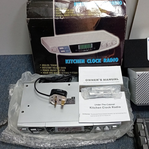 74 - A group of portable audio equipment comprising a National Panasonic FM/AM cassette recorder, a Sony ... 