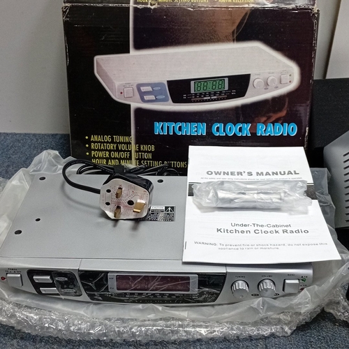 74 - A group of portable audio equipment comprising a National Panasonic FM/AM cassette recorder, a Sony ... 