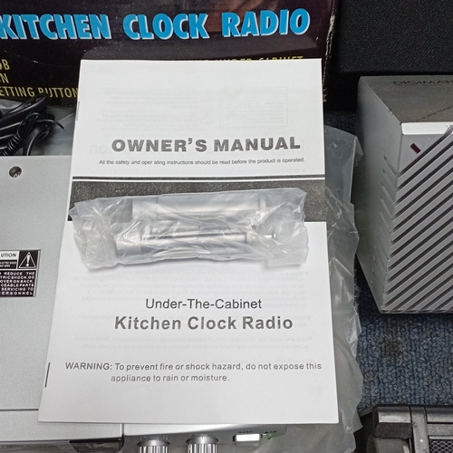 74 - A group of portable audio equipment comprising a National Panasonic FM/AM cassette recorder, a Sony ... 