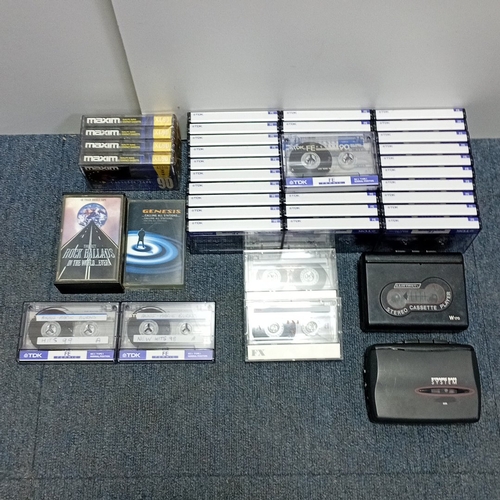 75 - A quantity of compact audio cassettes, largely TDK FE and Maxim 90, including mixed recorded tapes a... 