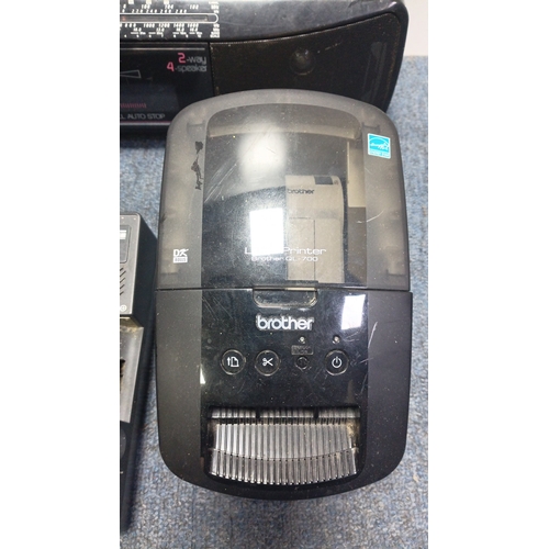 85 - A group of consumer electronics including a Technics stereo synthesizer tuner ST-GT350 pat tested an... 