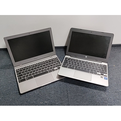 64 - A group of three untested laptops to include; a Toshiba Portege, a Samsung Chromebook XE310XBA and a... 