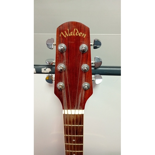 4 - Walden acoustic guitar, model F450SN, sunburst finish with pickguard and steel strings; labelled ‘De... 