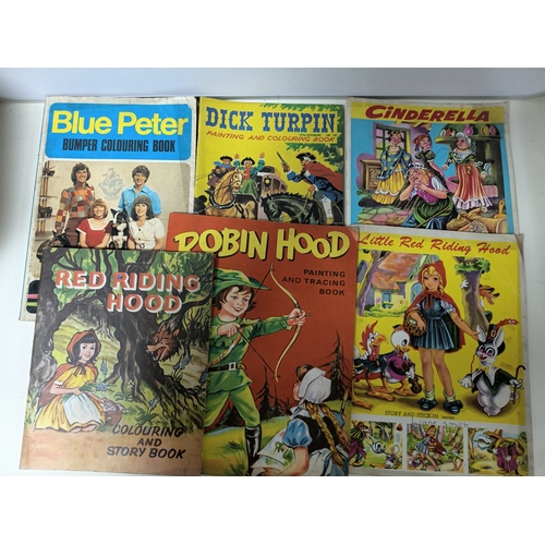 56 - A collection of vintage childrens books and colouring books published 1924 to 2007 to include, Red R... 