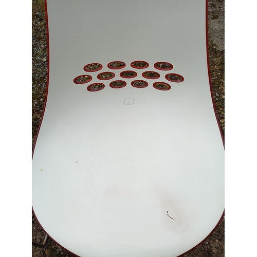120 - A pair of Italian style designer chairs. Height 32 inches x width 18.5 inches.
