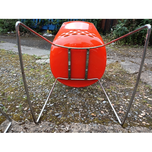 120 - A pair of Italian style designer chairs. Height 32 inches x width 18.5 inches.