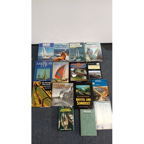 67 - A group of hardback and paperback books on sailing and seamanship, yachting navigation, and British ... 