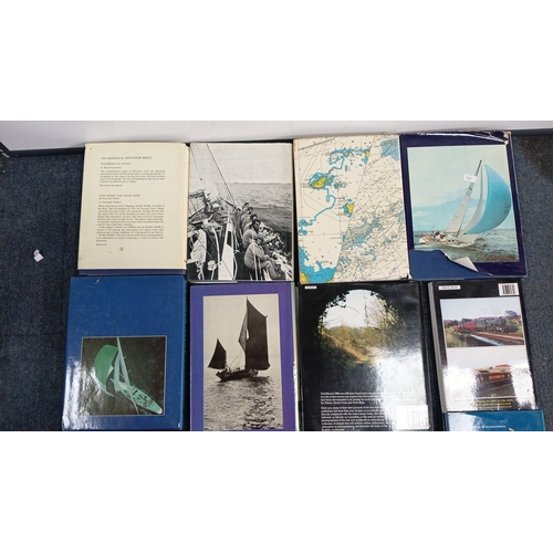 67 - A group of hardback and paperback books on sailing and seamanship, yachting navigation, and British ... 
