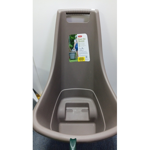 74 - A group of garden and DIY equipment comprising a Keter ‘Easy Go Breeze’ plastic garden cart, a tubul... 