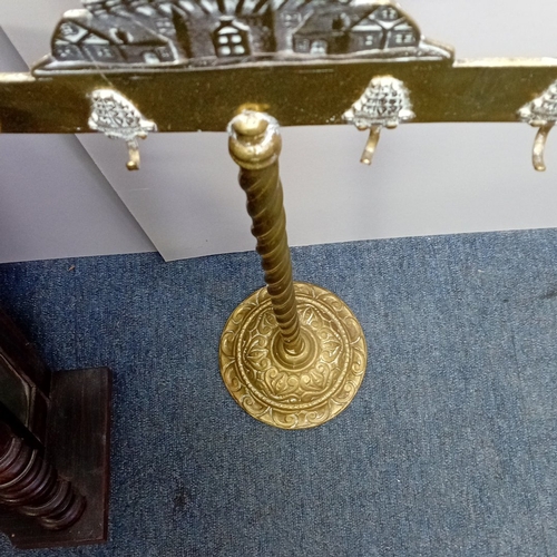 99 - Late 19th century walnut wall clock of architectural form, with barleytwist columns and glazed door ... 