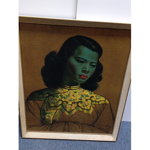 112 - Vladimir Tretchikoff—colour print after the artist’s celebrated ‘The Chinese Girl’/ 'The Green Girl'... 