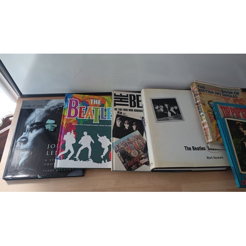 56 - A group of popular-music illustrated books and magazines, largely Beatles and Elvis Presley interest... 