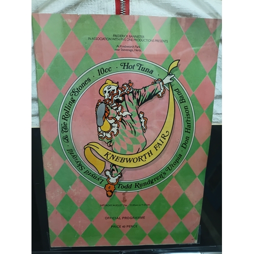372 - A Rolling Stones Tour of Europe 1976 crew tour jacket in original frame with official programme. Fra... 