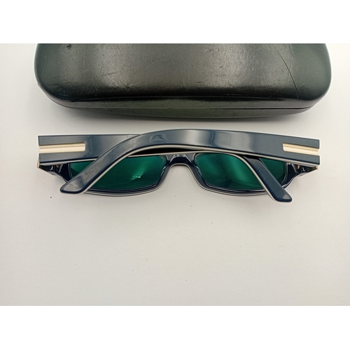 50 - Gucci blue and white prescription sunglasses with blue lenses