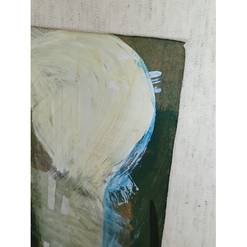 129 - A pair of original oil abstract landscape paintings by Peter Lanyon. Both signed to rear. Largest me... 
