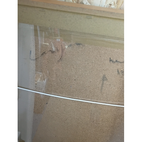 129 - A pair of original oil abstract landscape paintings by Peter Lanyon. Both signed to rear. Largest me... 