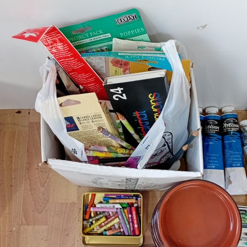 A quantity of artists’ materials and reference books, including boxed ...