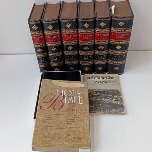 A group of biblical works, including Matthew Henry’s Exposition of the ...
