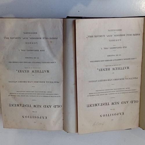A group of biblical works, including Matthew Henry’s Exposition of the ...