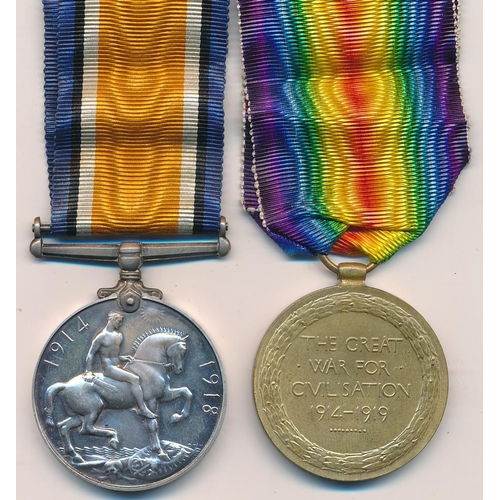 10 - First World War BWM & Victory medal to 27864 Pte (Private) Arthur J Sparks, with copied MIC. Glouces... 