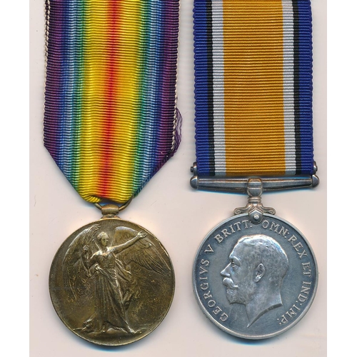 13 - First World War BWM & Victory medal to L-22419 Gnr (Gunner) George Berrell, with copied MIC. Royal F... 