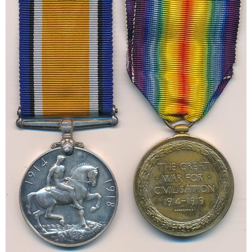 13 - First World War BWM & Victory medal to L-22419 Gnr (Gunner) George Berrell, with copied MIC. Royal F... 