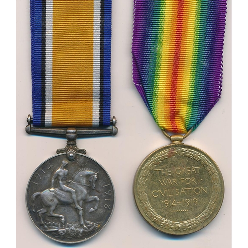 17 - First World War BWM & Victory medal to 52910 Pte (Private) J. Wright, with copied MIC. Worcestershir... 